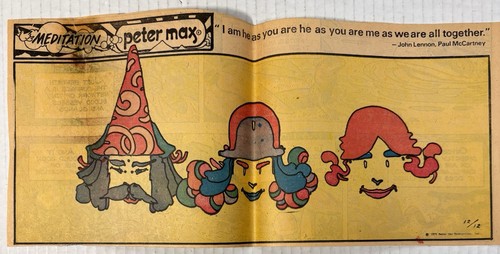Peter max meditation newspaper - peter,